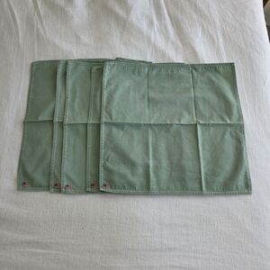 Set of Green Cloth Placemats .Vintage Ralph Lauren Dinner Napkins – Set of 5